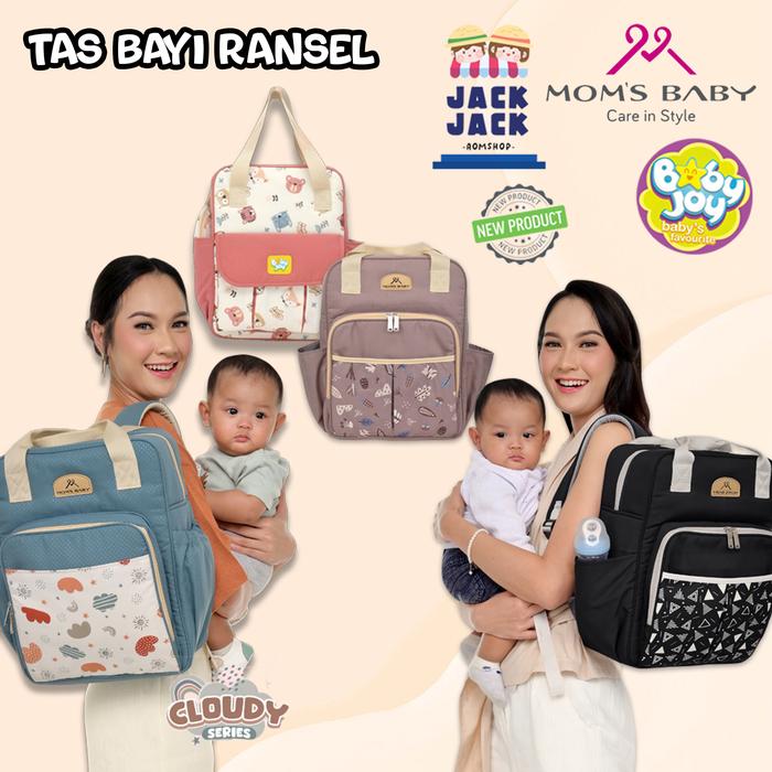 STOK TERBATAS Moms Baby Tas Bayi Ransel Besar Wilona Series | Moms Baby Tas Perlengkapan Bayi Wilona