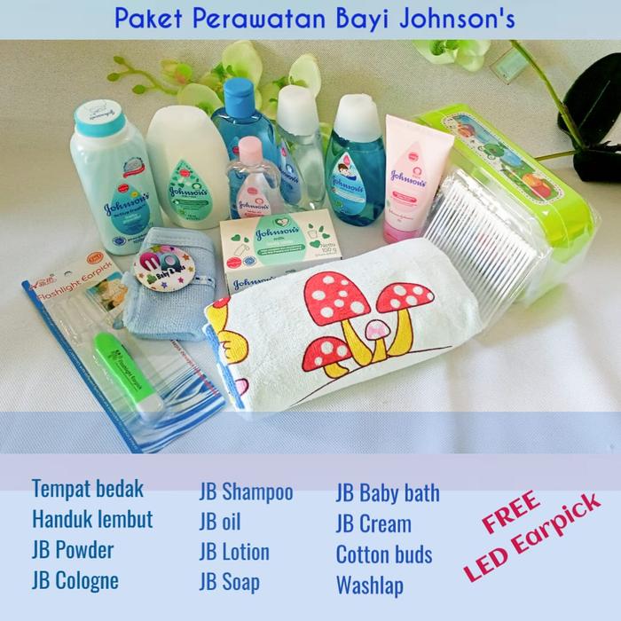 LIMITED EDITION Johnsons sabun bayi shampo bayi paket perlengkapan mandi Perawatan skincare bayi bar