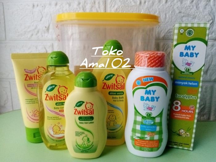 HEMAT Zwitsal Paket Murah Natural Basic pack+Bedak +Minyak Telon My Baby/ Perlengkapan Mandi Bayi Ko