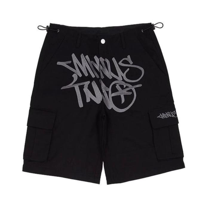 Minus Two Y2K Fashion Street Pant Black Multiple Pockets Cargo Pants Men Women High Waist Joggers Ca