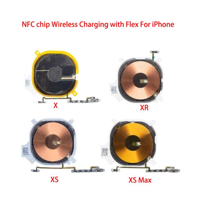 Wireless Charging Chip Coil NFC Volume Flex iPhone 8 Plus X XR XS Max 12 13 Mini 11 Pro Max Charge