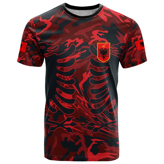 Wholesale Jersey Football Albania Jersey 2024 Soccer Team T-Shirt 3D Albanians Flag Graphic T Shirts