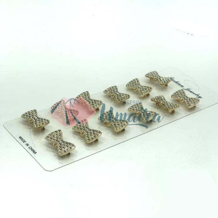 Bros Dagu Kecil - Bros Jilbab Mini 12PCS - Bros Kecil - Bros Jilbab