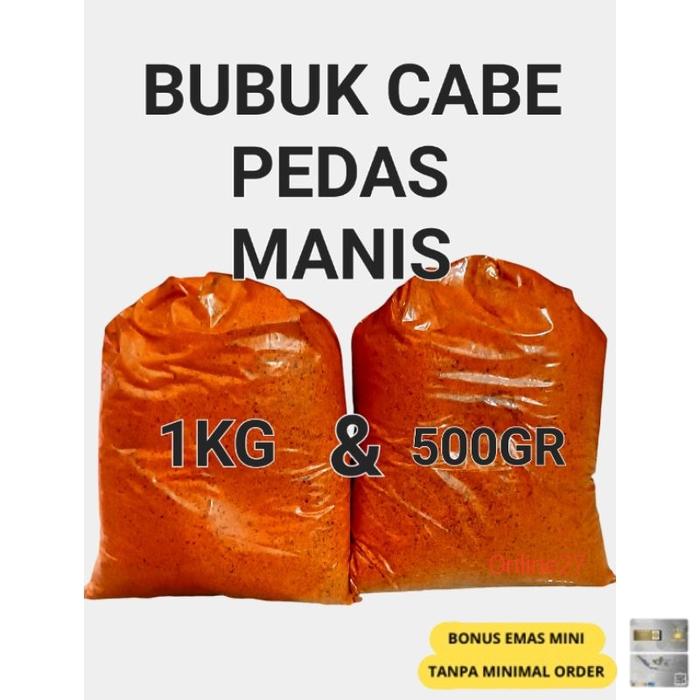 TERUJI 1 kg bubuk cabe extra pedas manis murah / Bumbu sedaap / Bumbu tabur aneka rasa / Bumbu mpasi