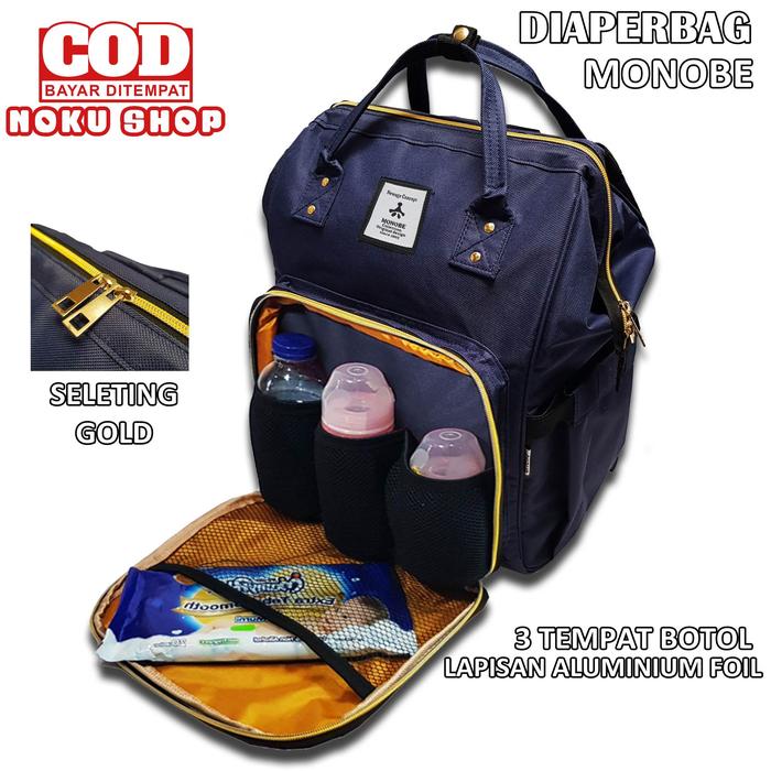 BOOM SALE DIAPER BAG MONOBE UKURAN BESAR - TAS PERLENGKAPAN BAYI - NOKU SHOP