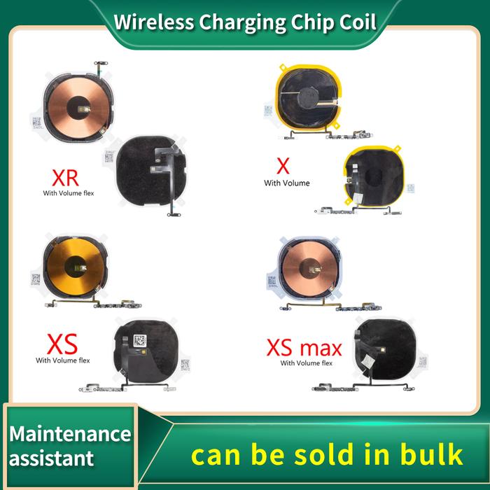 Wireless Charging Chip Coil iPhone X XR XS XSMax Volume Button Flex Wireless NFC Chip Flex Cable R