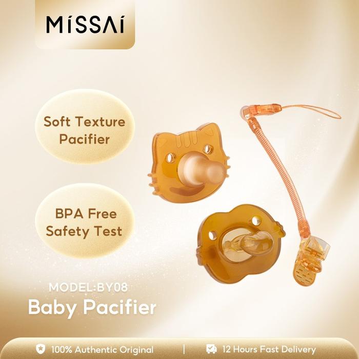 KOMPLIT Missai Newborn Pacifier BBA Free BY08 Dot Bayi Silikon Lembut Empeng Bayi Lembut Empeng Bayi