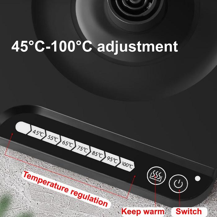 1L Home Electric Kettle 45°C-100°C Adjustment Thermostat Smart Kettle Insulation Kettle Coffee Pot A