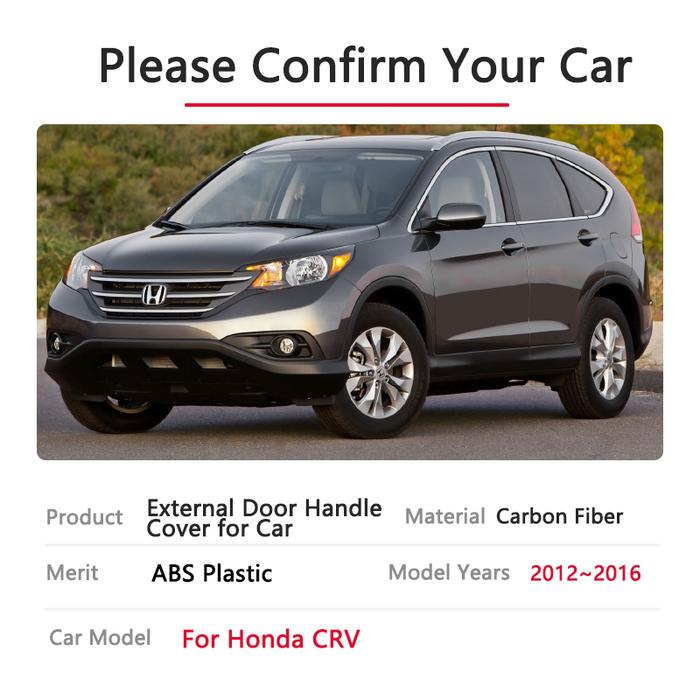 for Honda CRV CR-V CR V 4 MK4 2012 2013 2014 2015 2016 Carbon Fiber Door Handle Cover Car Interior D