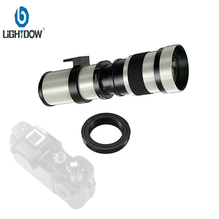 Lightdow Telephoto Lens 420-800mm F8.3-16 Manual Zoom Lens for Canon Nikon Sony Pentax FUji Olympus