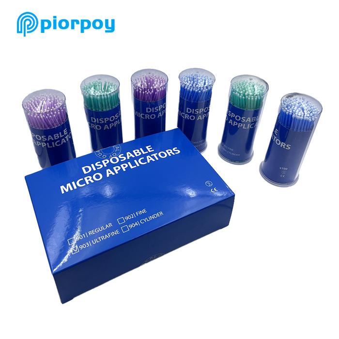 PIORPOY 100Pcs/Bottle Dental Micro Brush Applicators Brush Teeth Oral Dentist Materials Extension To