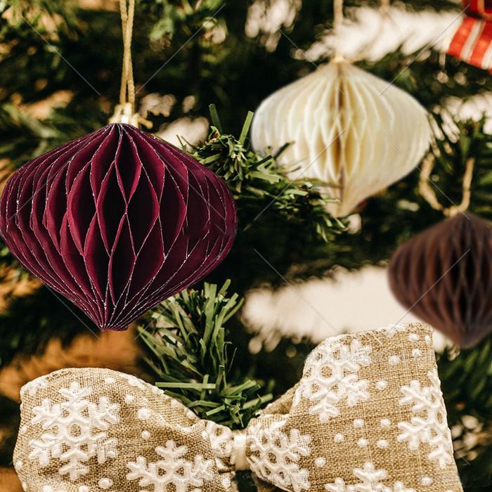 1pcs New Paper Honeycomb Flowers Balls DIY Party Decorative Hanging Ornament Crafts Wedding Home Chr