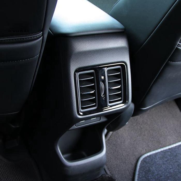 For Honda Vezel HRV 2021 2022 Matte Silver Rear Seat Air Vent Cover
