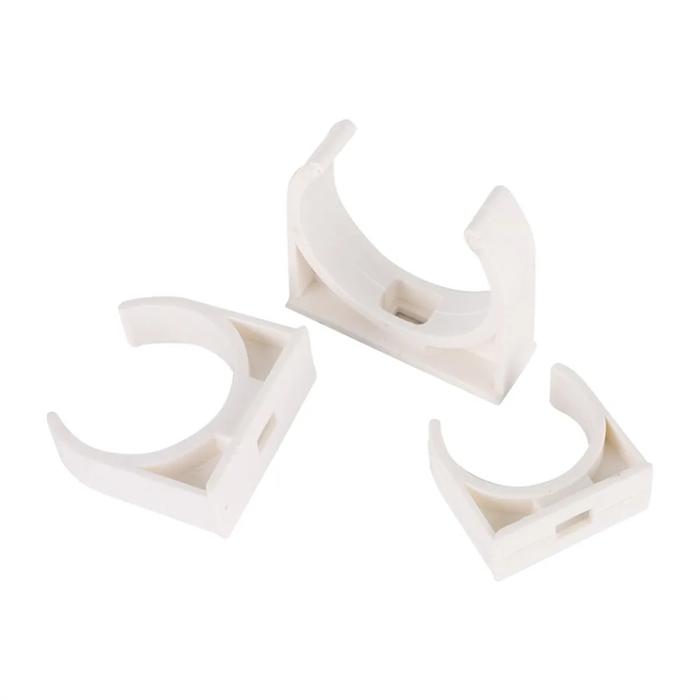 PVC Pipe U-Shape Clamp OD20/25/32/40/50mm Water Pipe Holder White Plastic Lock Tube Fixed Snap Clip 