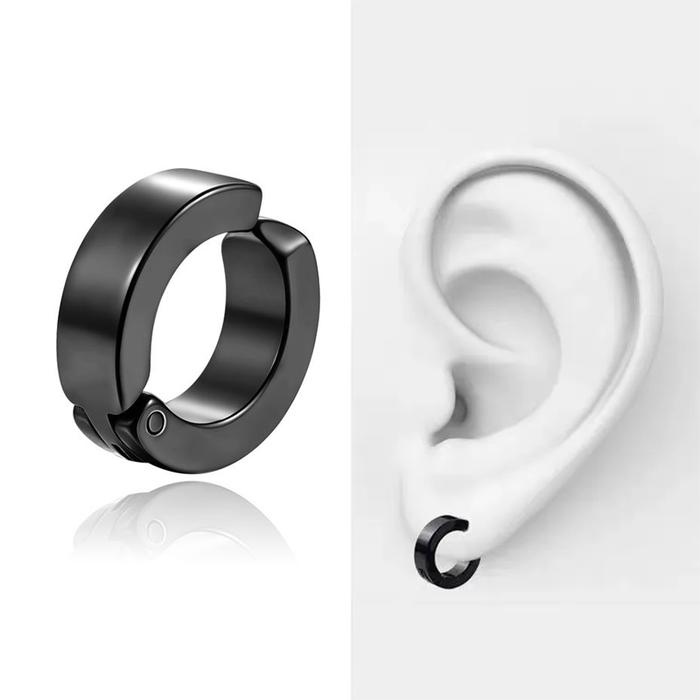 2pcs Anime Chainsaw Man Yoshida Hirofumi Cosplay Ear Clip Earrings Women Men Punk Black No Pierced F