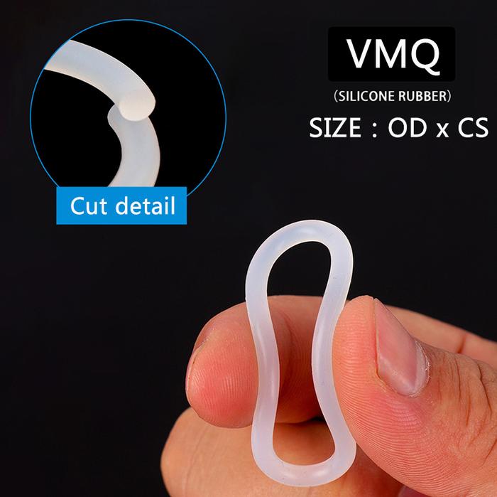 150PCS/box PCP VMQ White Silicone Sealing O-rings Gasket Replacements Kit OD 6mm-20mm CS 1mm 1.5mm 1