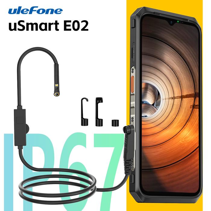 Ulefone Endoscope E2 Waterproof 3 in 1 IP67 For Rugged Smartphone Power Armor 9 9E Armor 13 Armor 16