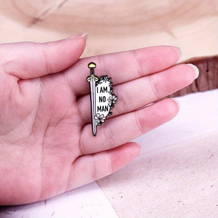 1pc I AM NO MAN Enamel Pin - Bold & Humorous Statement Brooch