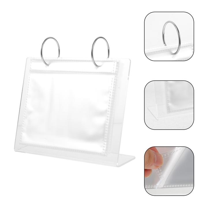 Poster Display Rack Flip Photo Storage Book Picture Frame Desk Holder Stand Tabletop Album Acrylic