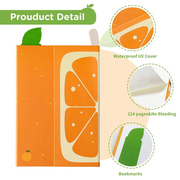 Journal Notebook with Magnetic Flap A5 Notebook Diary Planner Magnetic Buckle Fruit Note Book Statio