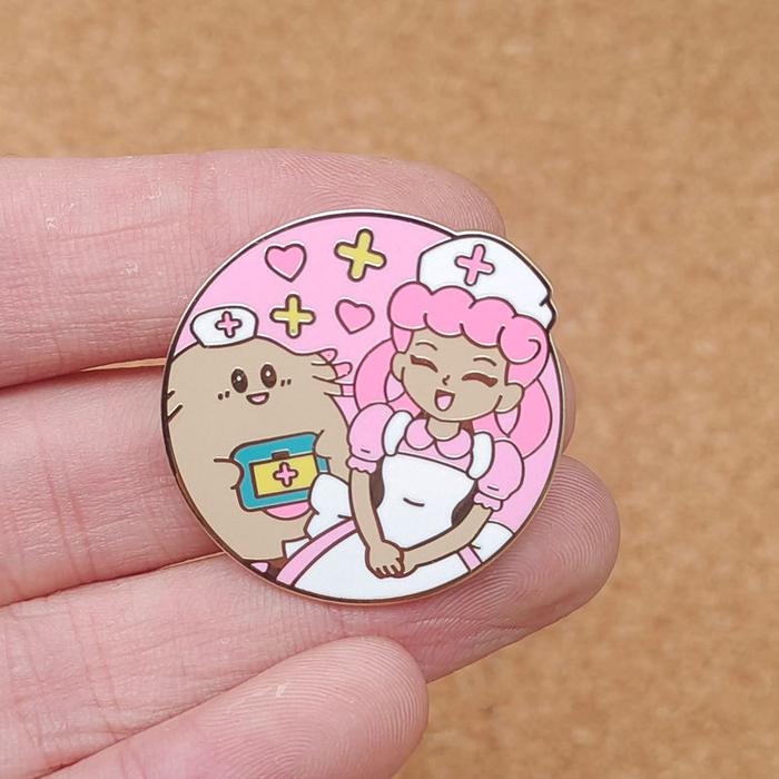 Pokemon Chansey And Chansey Anime Brooch For Backpacks Enamel Pin Metal Brooch Pin For Women Badges 