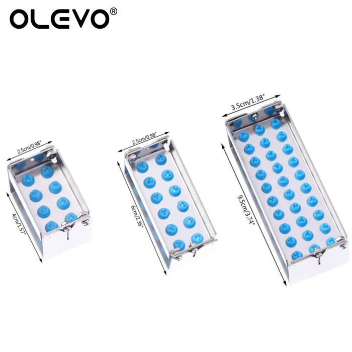 8/12/30 Holes Dental Tip Holder Ultrasonic Scaler Piezo Tips Disinfection Box Implant Drills Organiz