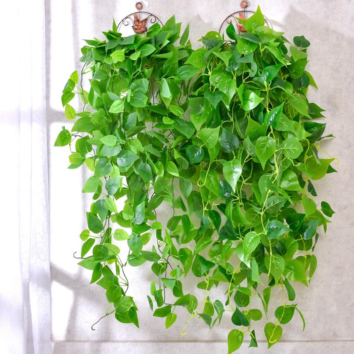 Artificial Hanging Plant Fake Ivy Leaves Vine 105cm/41in Clover Plant Greenery for Window Porch Gard