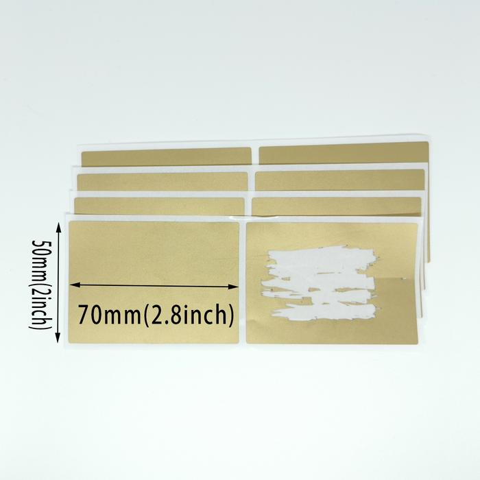 Shengshijie 50x70mm 50pcs Scratch off Sticker Gold Christmas Card Adhesive Stickers For Party Card W