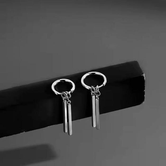 Trendy Unisex Punk Goth Pop Stainless Steel Zoro Earrings For Women Men Trendy Hip Hop Pendants Earr
