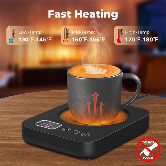 Coffee Mug Warmer with 4H Auto Shut Off 3 Temp Settings Coffee Cup Warmer for Desk Coffee Mug Heater