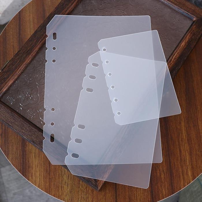 Paper Board Page A5 A6 A7 B5 A4 Transparent Notebook Divider Binder Organizer Divider Planner Separa