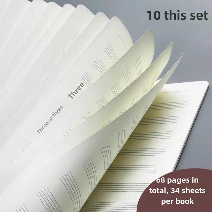 Thickened 16K Cow Leather Music Score Book Piano Five-Line Sheet Music Book Wholesale For Art Exam M