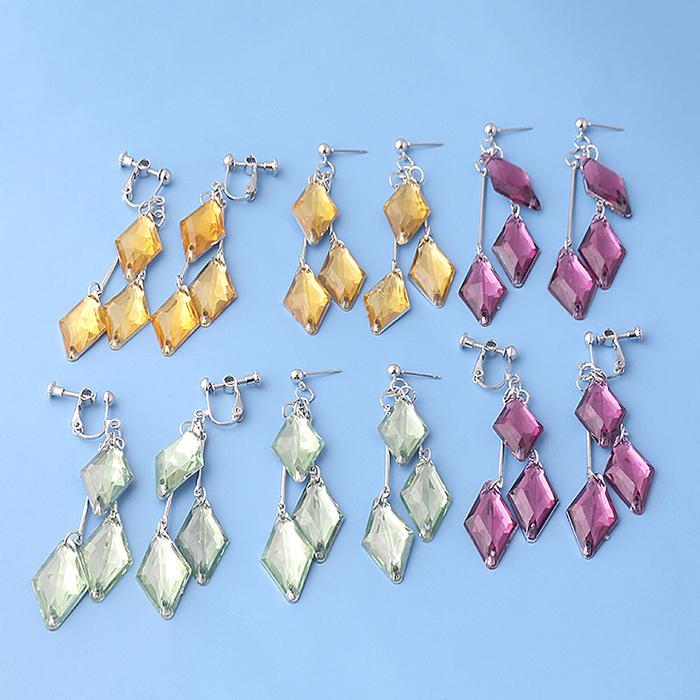 Anime Twisted Wonderland Drop Earrings Jade Leech Floyd Leech Ear Clips for Women Cosplay Jewelry Gi