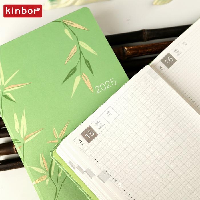 2025 Kinbor A6 A5 Notebook Full Year Journal Schedule Daily Notebooks and Journals Timeline Weekly P