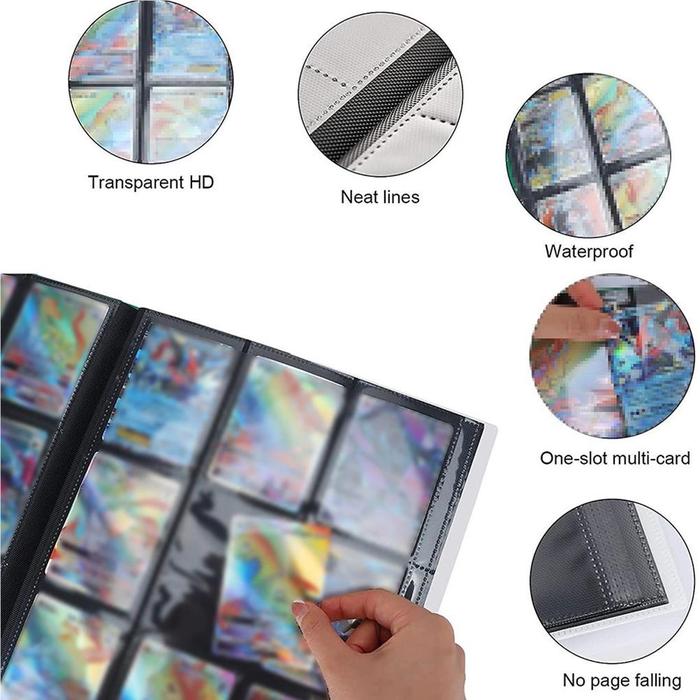 Collectible Card Binder Album 360 Card Holder 9 Pocket Trading Card Binder Album Largecapacity Card