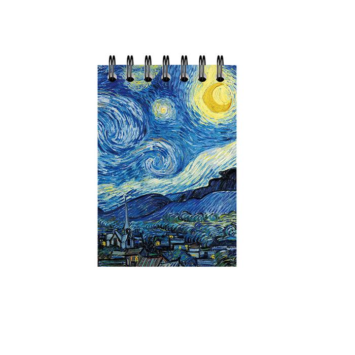Pocket Notebook Famous Painting Van Gogh Monet Horizontal Line Coil Note Word Book Record Book Journ