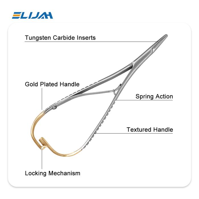 Standard Dental Needle Holder Tweezers Orthodontic Instrument Dentistry Product Stainless Steel Math
