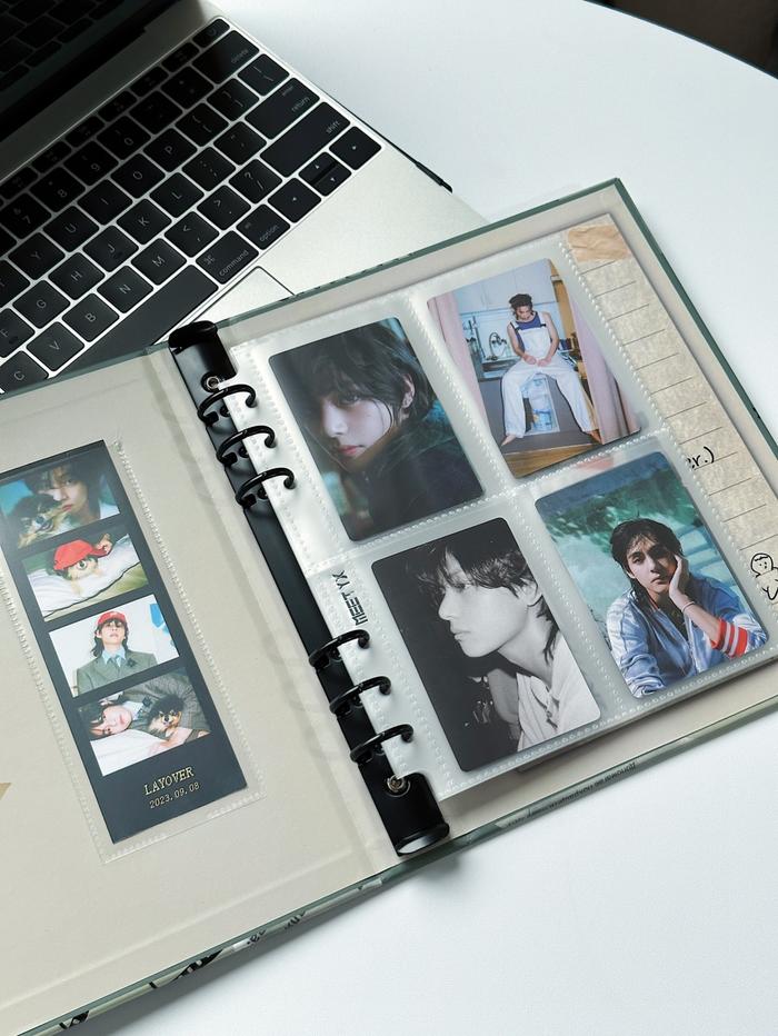 Life 4 Cuts A5 Photocard Holder Kpop Collect Book 3inch 4 grid Magnetic Photo Album Kpop Binder Kore