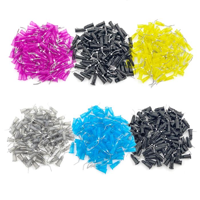 100Pcs Composite Resin Syringe Tips Equipment Irrigation Bent Needle Tips Dental Flow Sealant Etchan