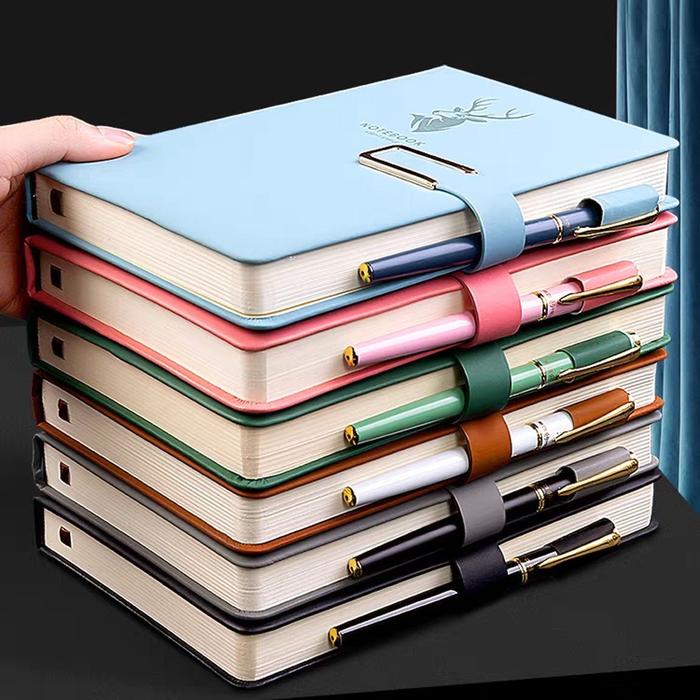 A5 Notebook Soft Leather 160 Pages Retro Notebook for Agenda Desk Work Business Stationery School Su