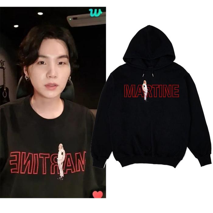 Hoodie Bts Suga Martine Depan