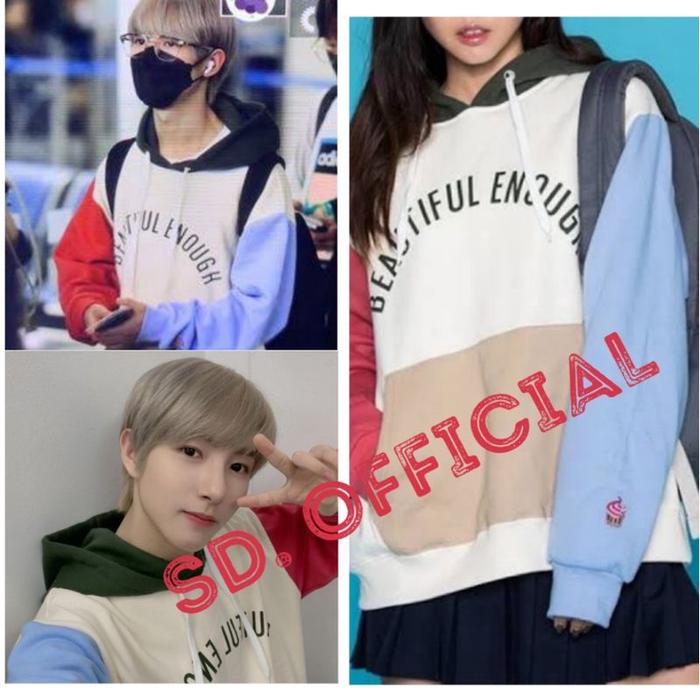 Jaket Hoodie Jumper Nct Renjun Beautiful Enough Logo Ice Cream Di Tangan
