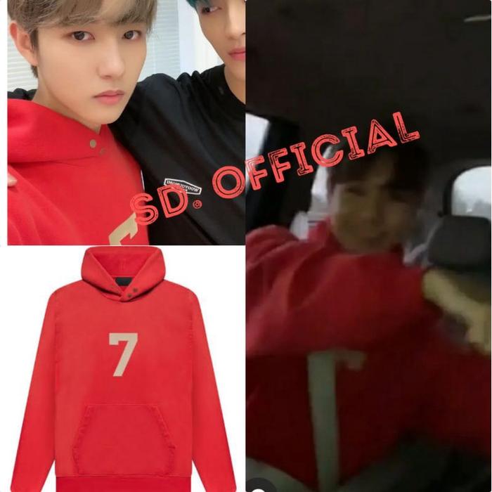 Jaket Hoodie Jumper Nct Renjun 7 Sablon Cream