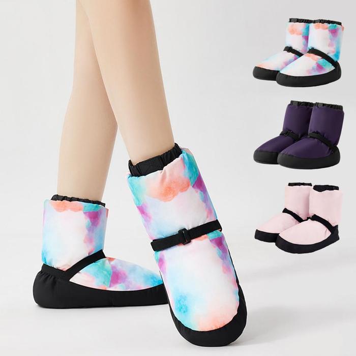 Girls Women Ballet Shoes Dance Boots Soft Warm Ballet Dance Slippers  Thickened Polyester Cotton Dan
