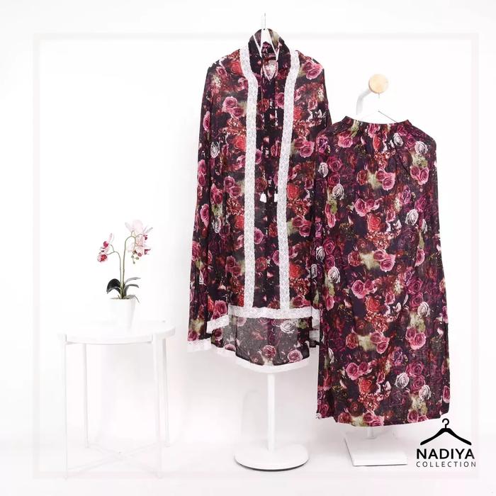 Hikmat Fashion Prive - Jenna Prayer Signature - Prayer Robe Flower Lace Premium by Nadiya