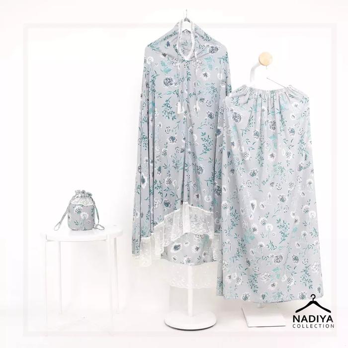 Hikmat Fashion Prive - Today Prayer Signature - Hana Prayer Robe Flower Lace Premium by Nadiya