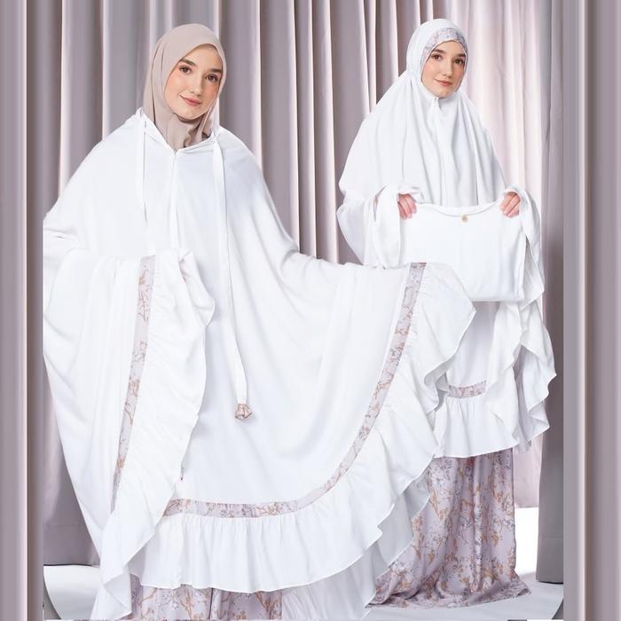 MUKENA RENDA UNTUK DEWASA RAUNA PRIDE MR 29 BROKEN WHITE / MUKENA DEWASA RAYON PREMIUM POLOS MIX MOT