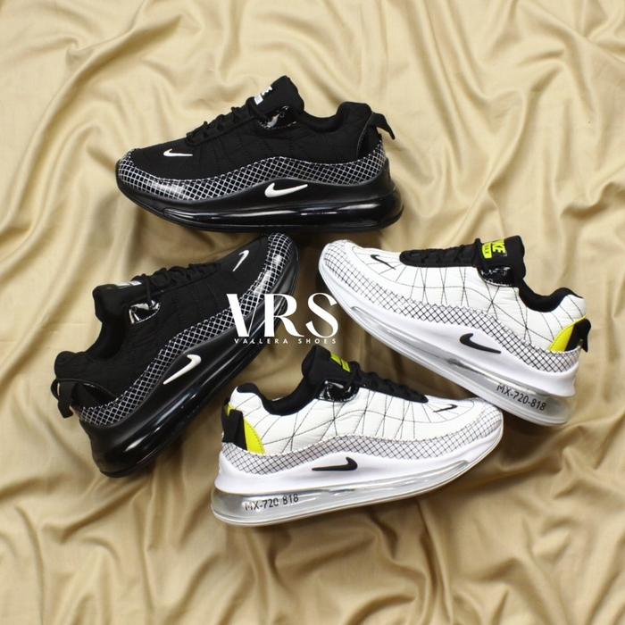 Casual - SEPATU SNEAKERS OLAHRAGA WANITA PRIA 720 - 818 WHITE BLACK