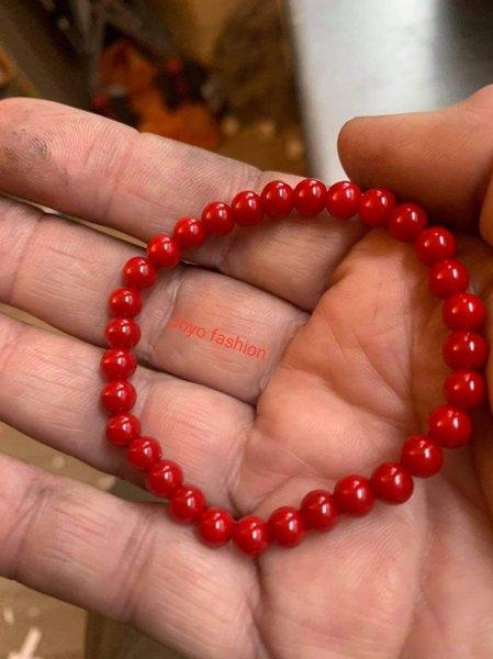GELANG TASBIH FOSIL BATU MARJAN ASLI LAUT MERAH TEMBUS CAHAYA