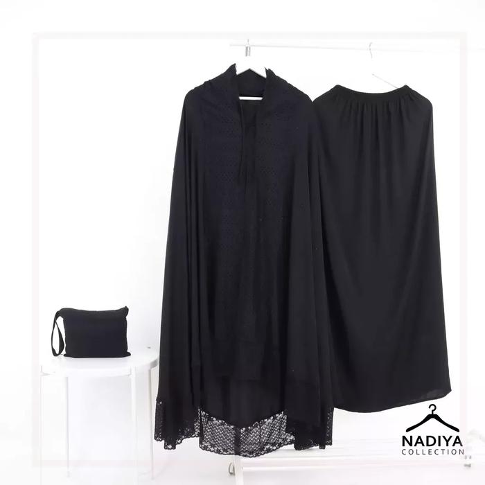 Hikmat Fashion Prive - Nada Prayer Signature - Aurora The Essential Prayer Robe Lace Crystal Premium